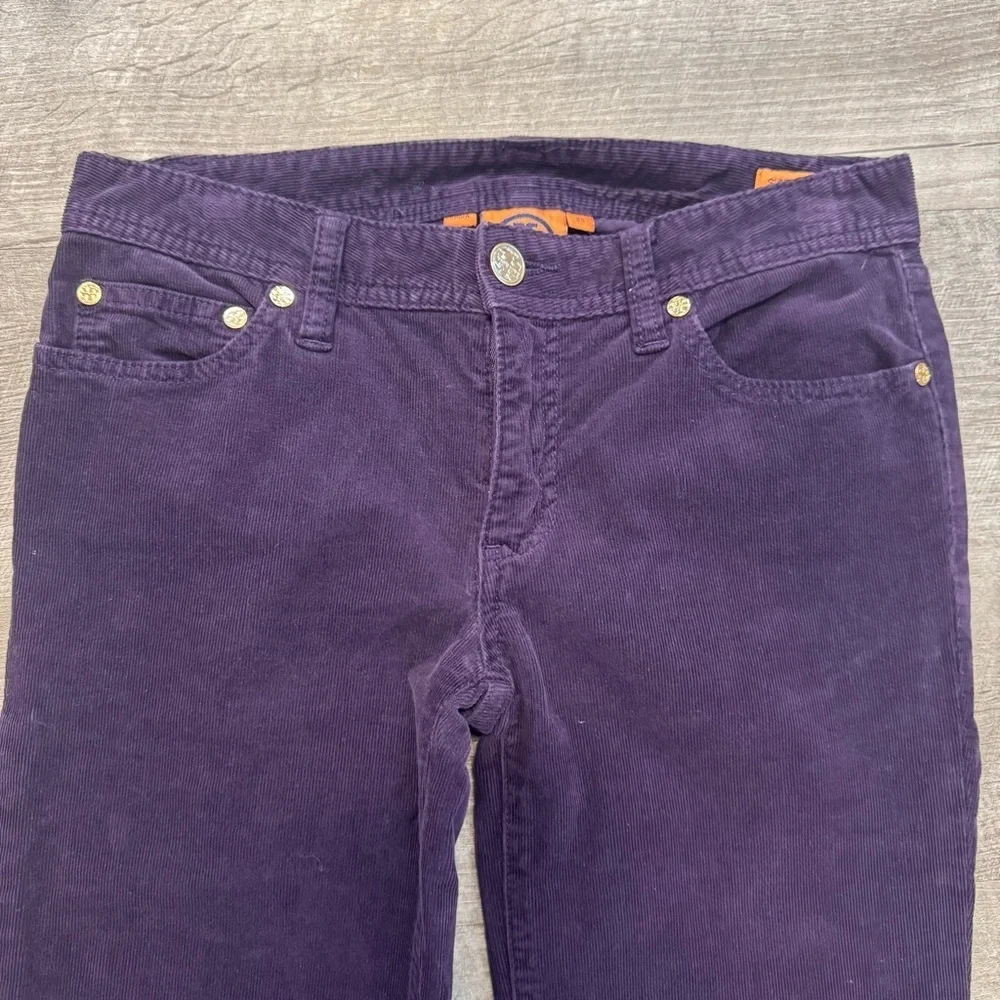 Tory Burch Super Skinny Corduroy Low Rise Deep Purple Pant Women’s Sz. 25